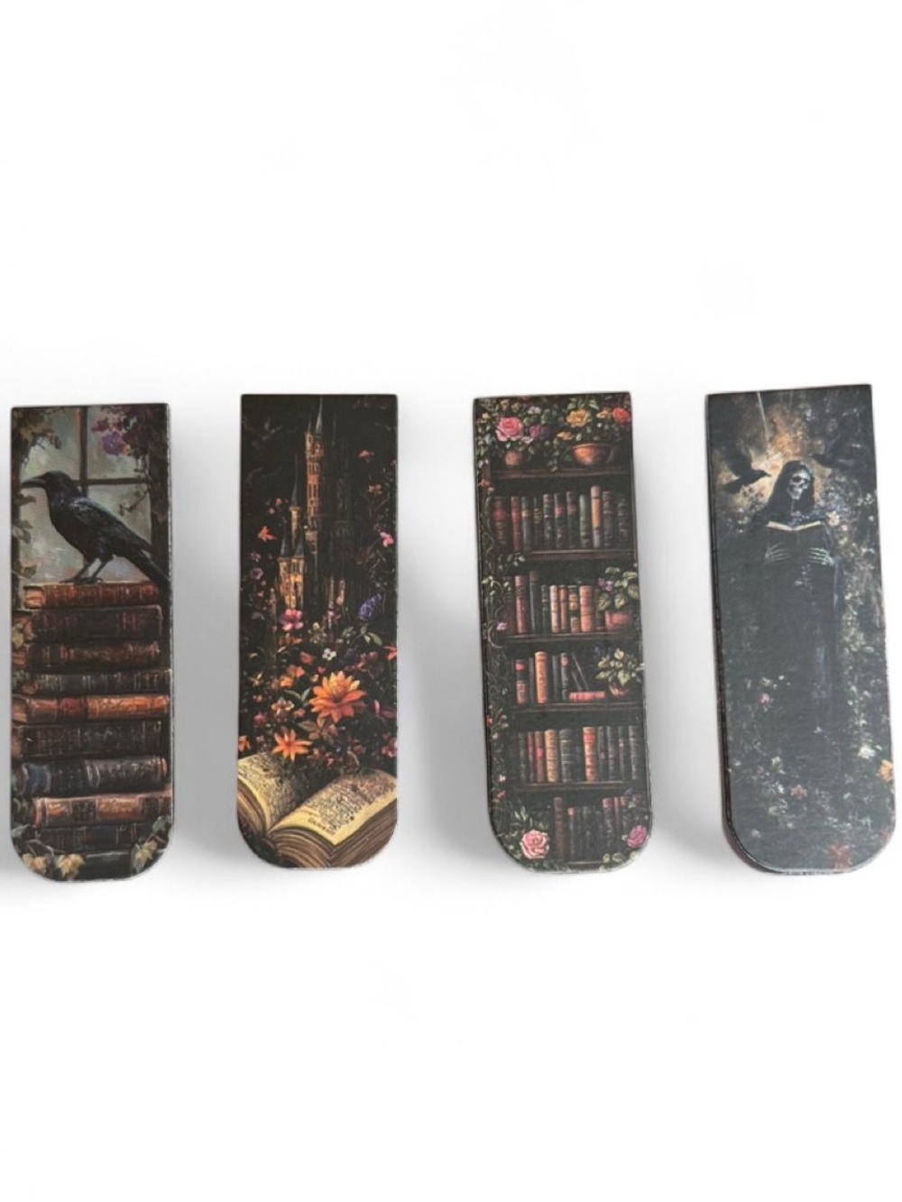 Gothic Fairy Fantasy Dark Academia Magnetic Bookmarks 🐦‍⬛🖤